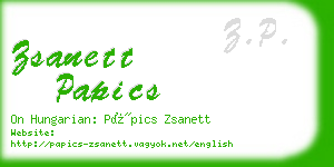 zsanett papics business card